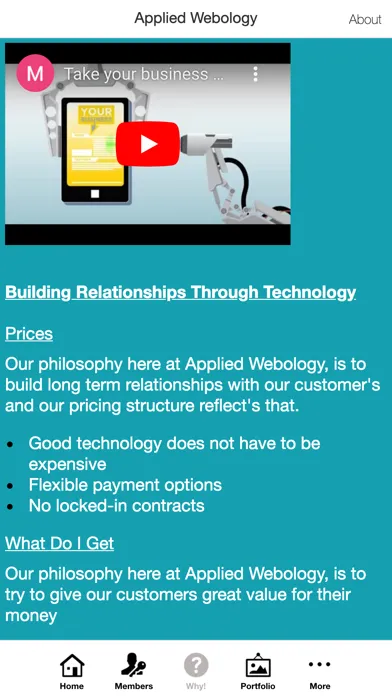 Captures d'écran de Applied Webology CRM App