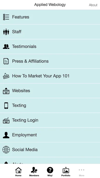 Captures d'écran de Applied Webology CRM App