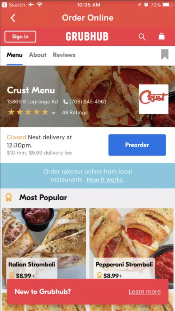 Capturas de pantalla de Crust Restaurant