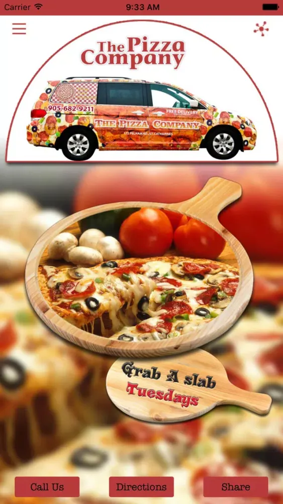 Capturas de tela do The Pizza Company Canada