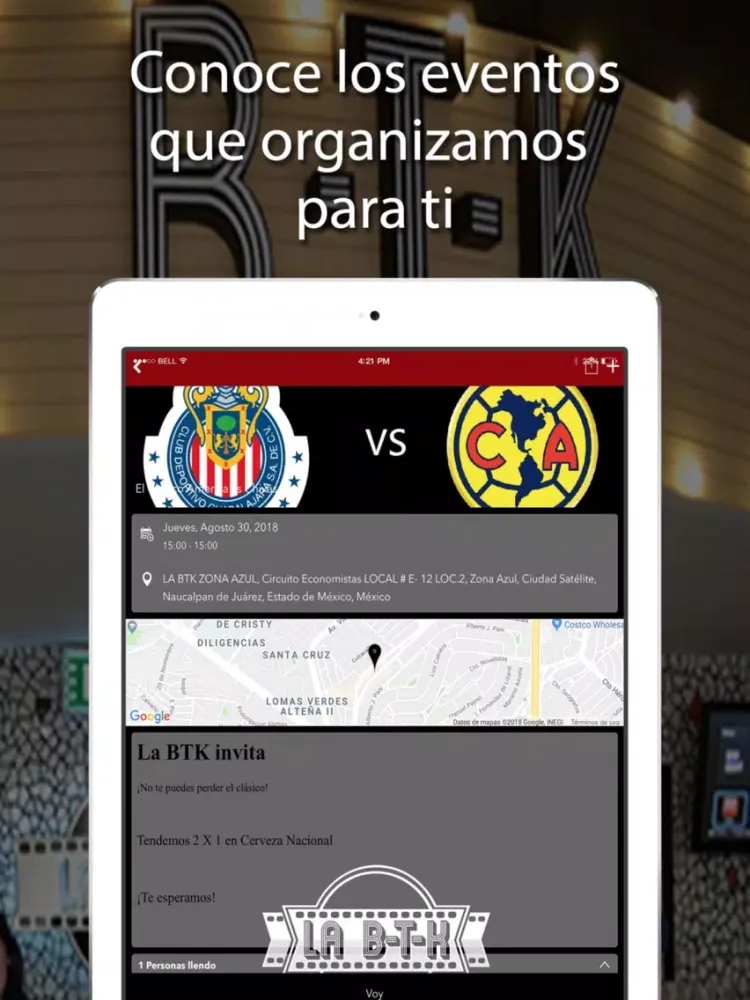 Capturas de tela do La BTK iPad 