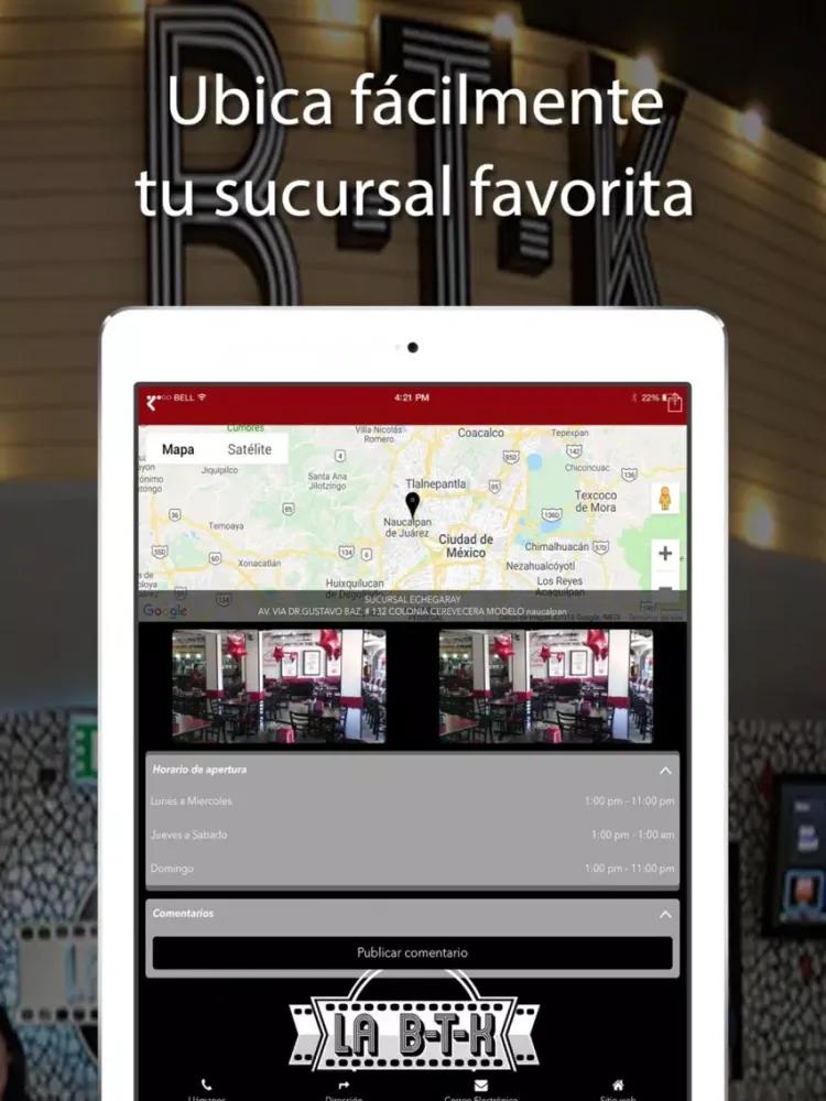 Capturas de tela do La BTK iPad 