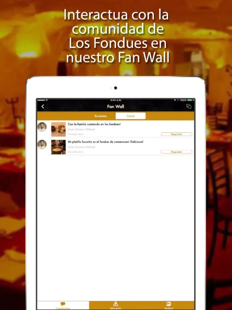 Tangkapan skrin Los Fondues iPad 