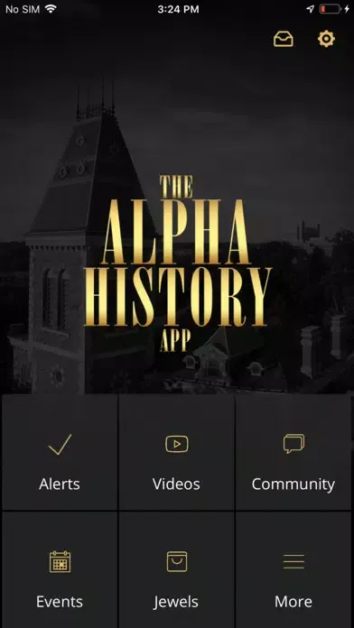 Ảnh chụp màn hình của The Alpha History App