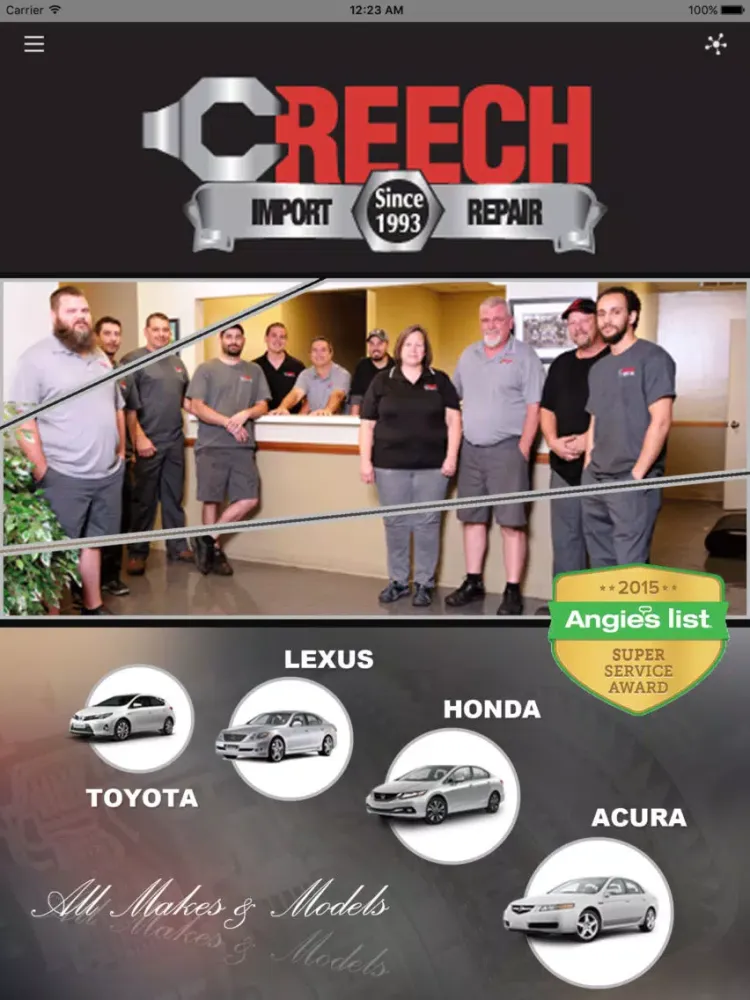 Creech Import Repair, Inc. iPad  Screenshots