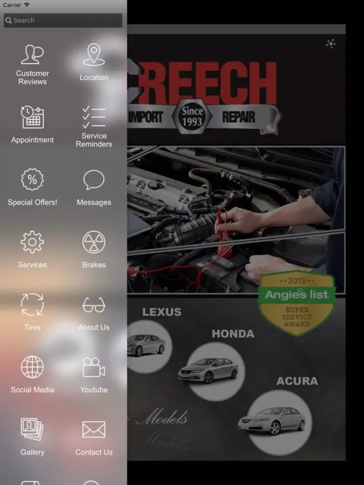 Creech Import Repair, Inc. iPad  Screenshots