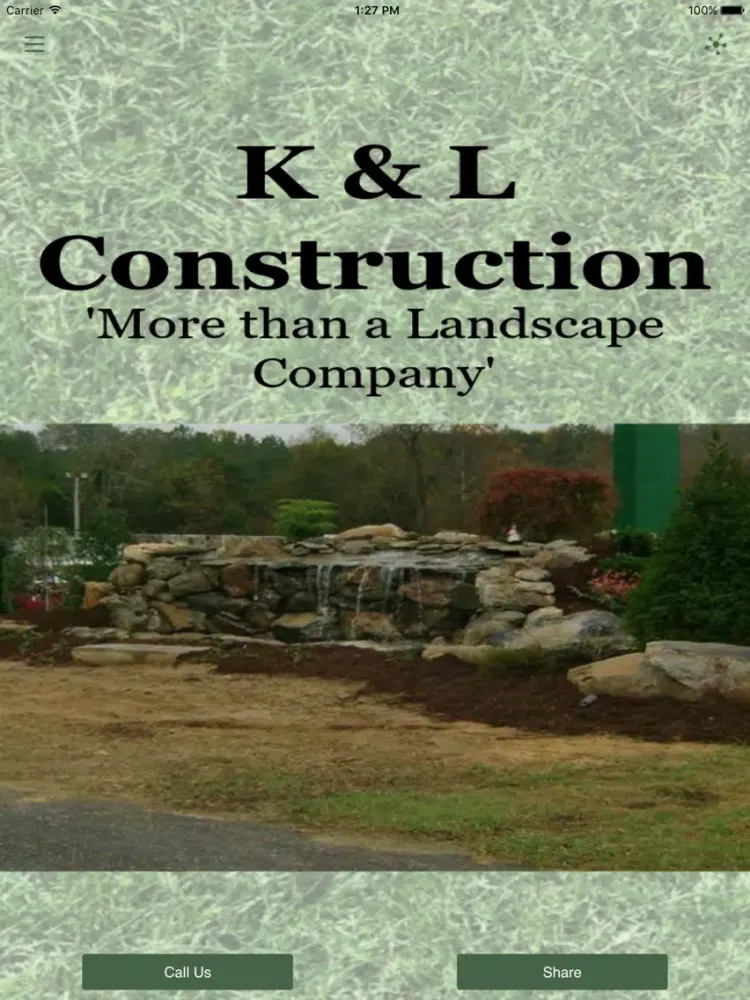 Capturas de tela do K & L Landscaping and Construction iPad 
