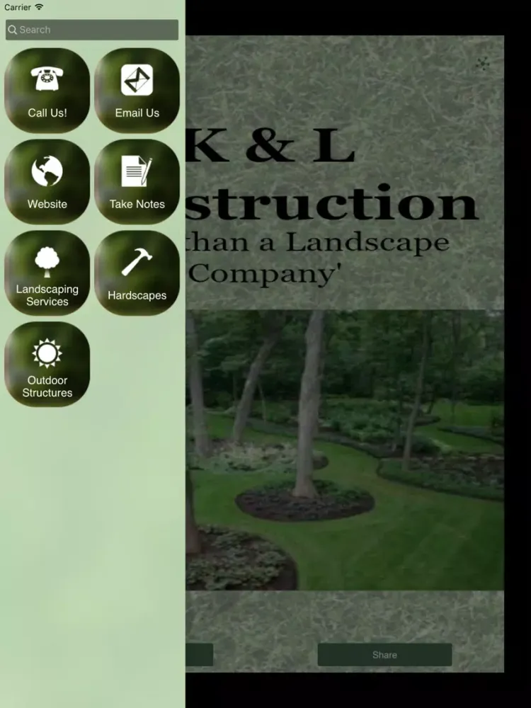 Capturas de tela do K & L Landscaping and Construction iPad 
