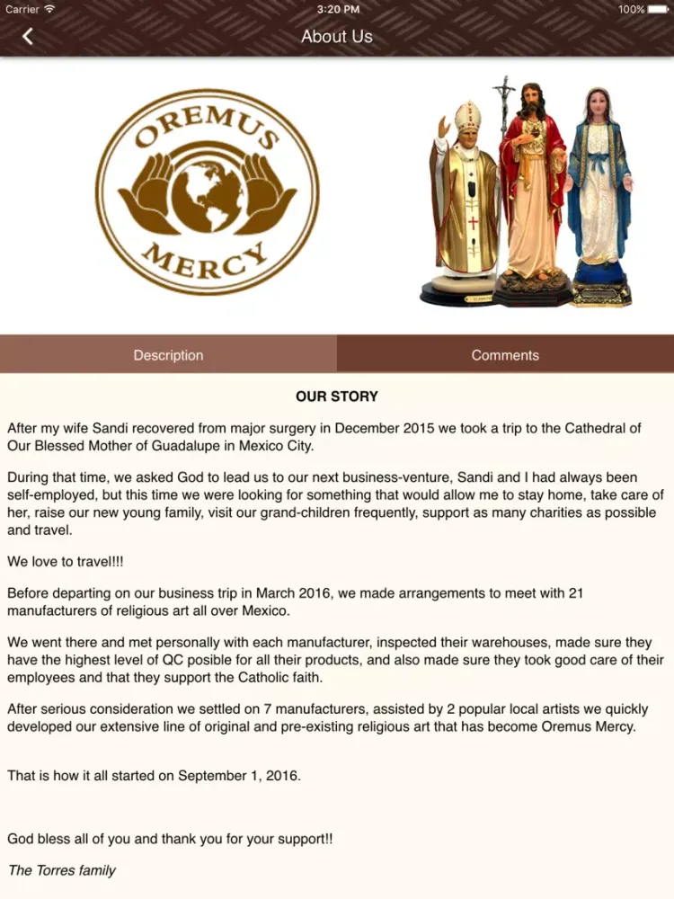 Oremus Mercy iPad 应用截图