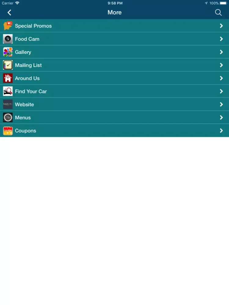 Rachels Waterside Grill iPad  스크린샷