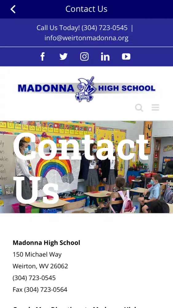 Capturas de pantalla de Madonna High School