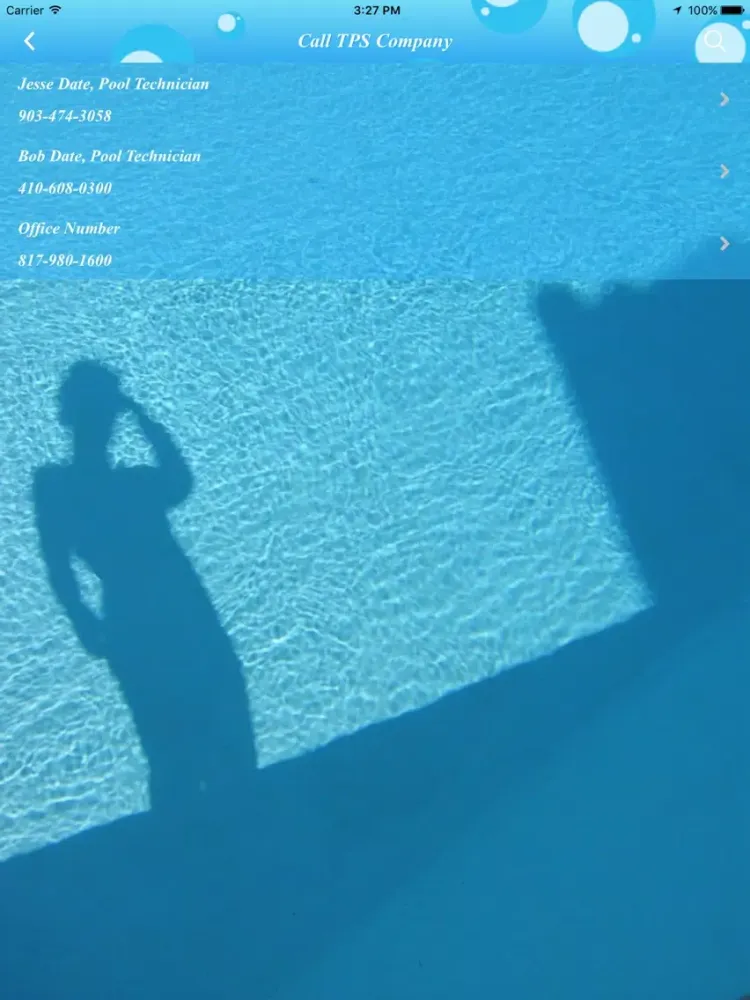 Texas Pool Service iPad  Screenshots