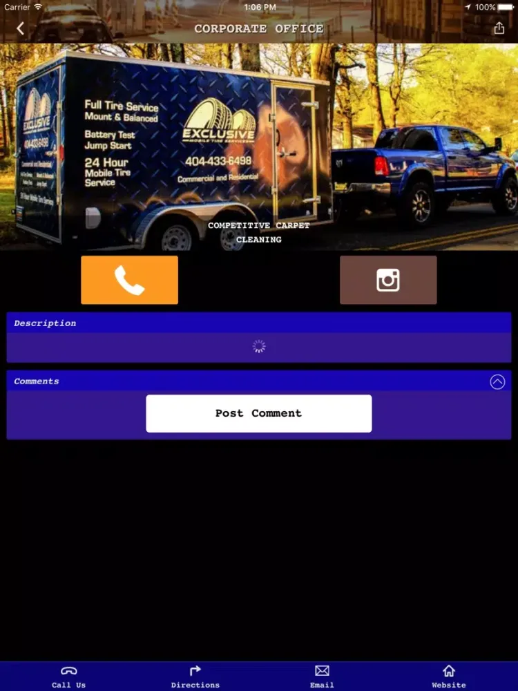 Capturas de pantalla de COMPETITIVE CARPET CLEANING iPad 