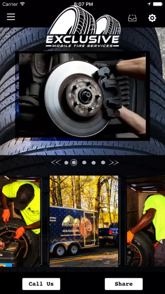 ภาพหน้าจอของ Exclusive Mobile Tire Service