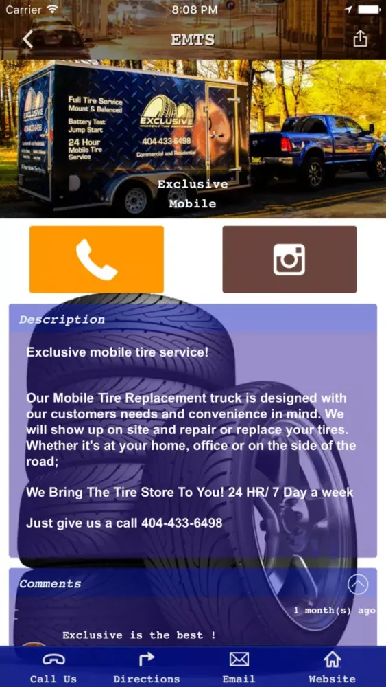 ภาพหน้าจอของ Exclusive Mobile Tire Service