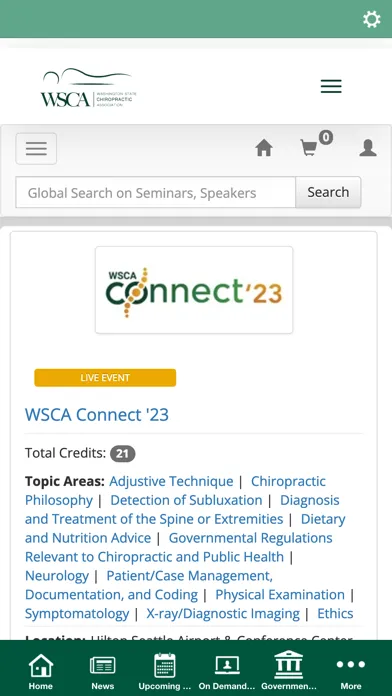 WA State Chiropractic Assoc. Ekran Görüntüleri