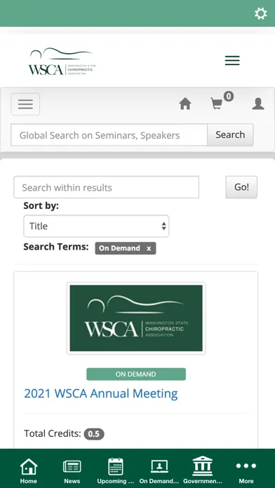 WA State Chiropractic Assoc. Ekran Görüntüleri