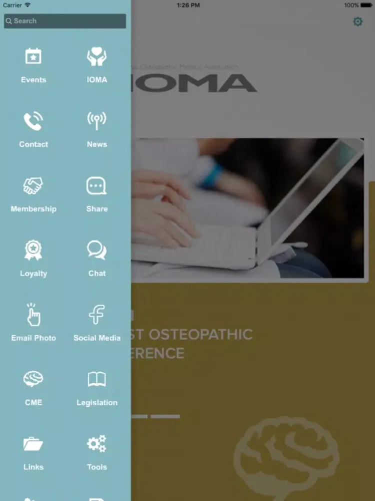 Captures d'écran de Iowa Osteopathic Medical Assoc iPad 