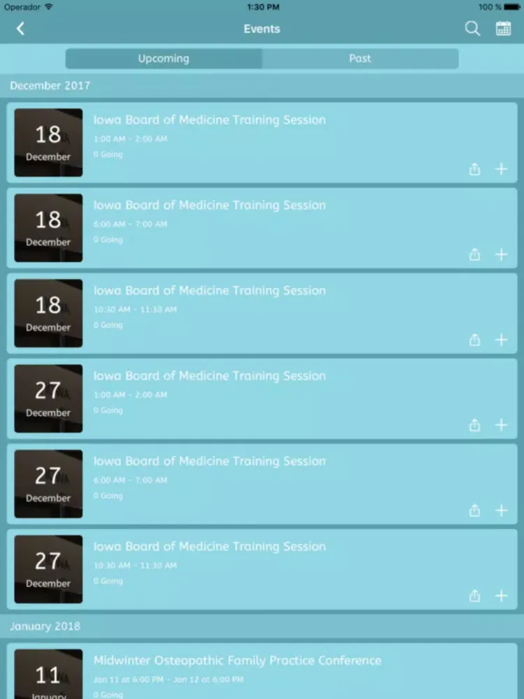 Captures d'écran de Iowa Osteopathic Medical Assoc iPad 