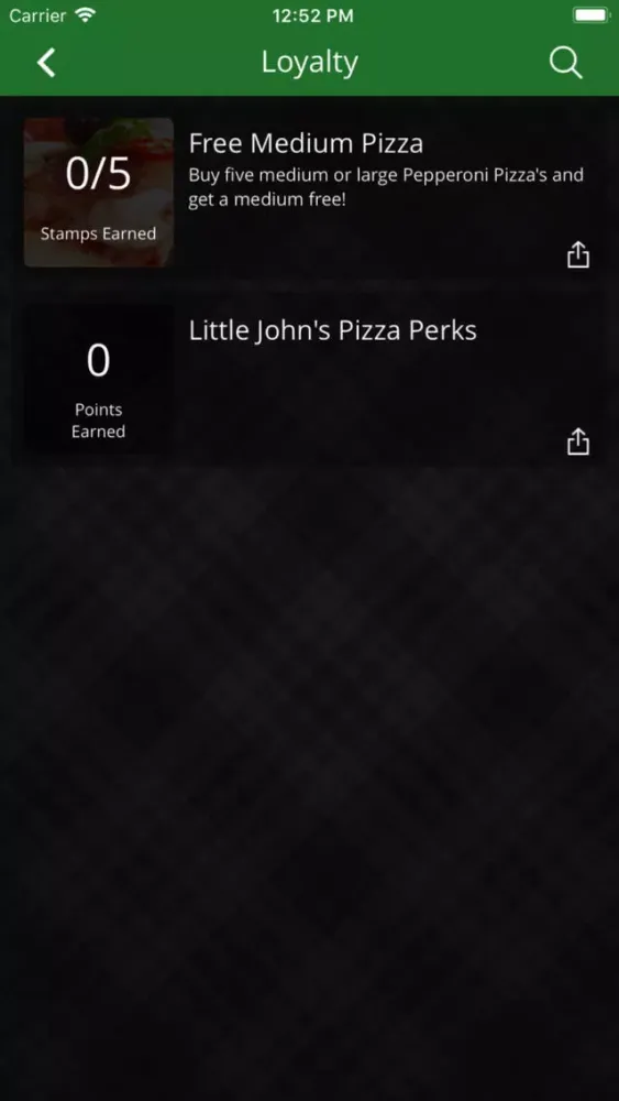 Tangkapan skrin Little John's Pizza