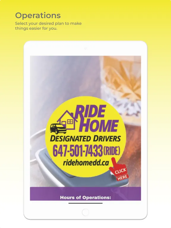 Capturas de tela do Ride Home Designated Driver iPad 