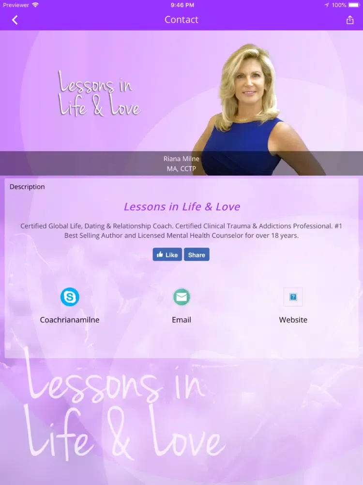 Lessons in Life & Love iPad  स्क्रीनशॉट