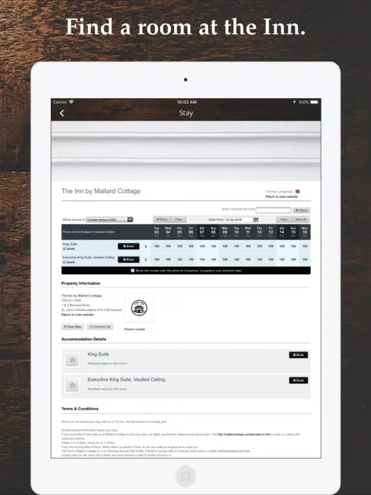 The Mallard Group iPad  Screenshots