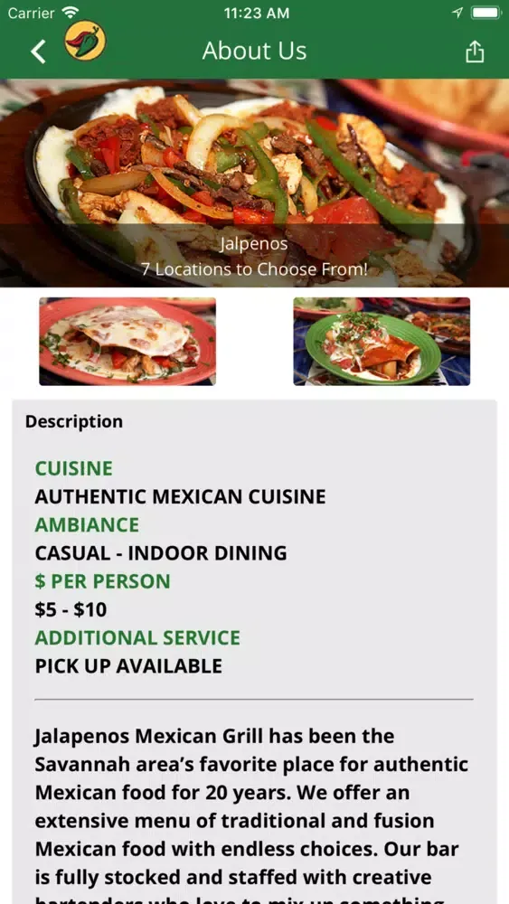 Captures d'écran de Jalapenos Mexican Grill