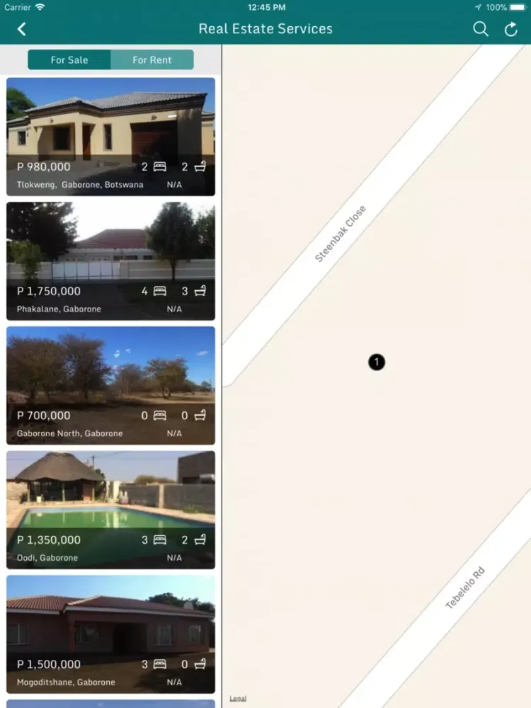 Capturas de tela do Roscoe Bonna Valuers iPad 