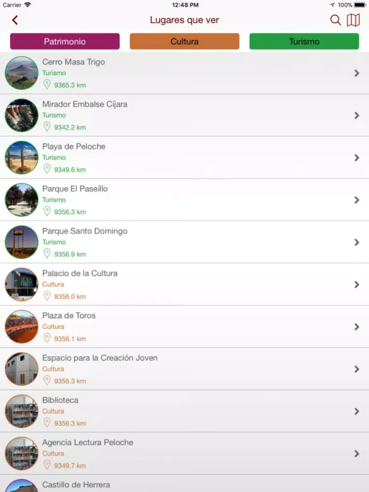 Ảnh chụp màn hình của Herrera del Duque. iPad 