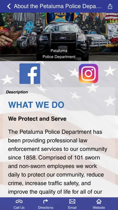 Capturas de tela do Petaluma PD