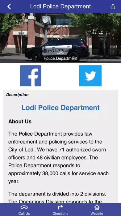 ภาพหน้าจอของ Lodi Police Department