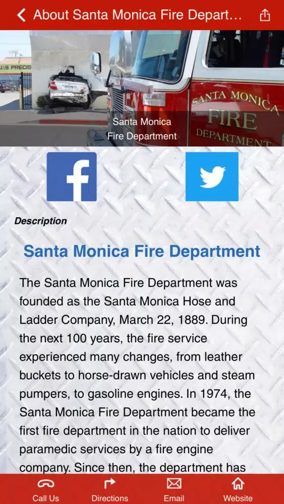 Capturas de tela do Santa Monica Fire Department