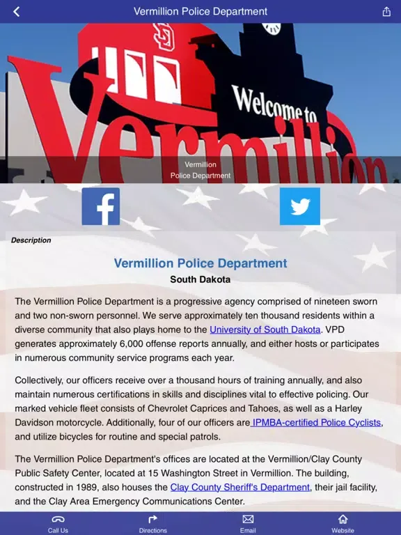 Vermillion PD iPad  Screenshots