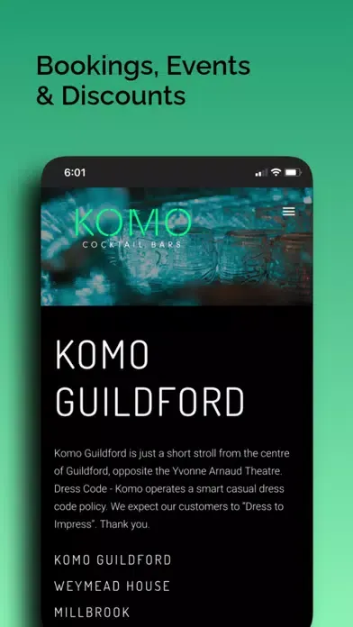 KOMO Cocktail Bar スクリーンショット