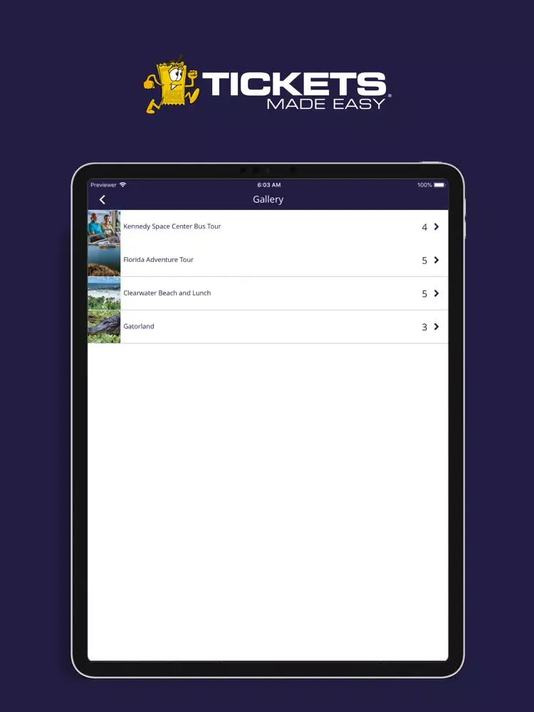 Tickets Made Easy iPad  Ekran Görüntüleri