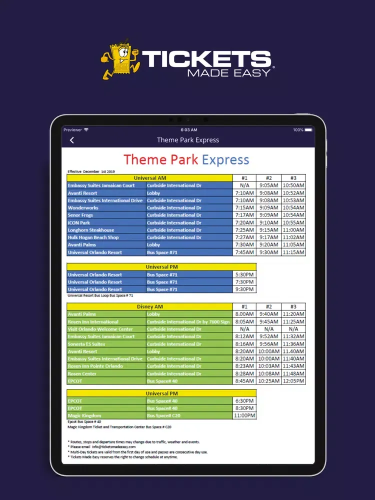 Tickets Made Easy iPad  Ekran Görüntüleri