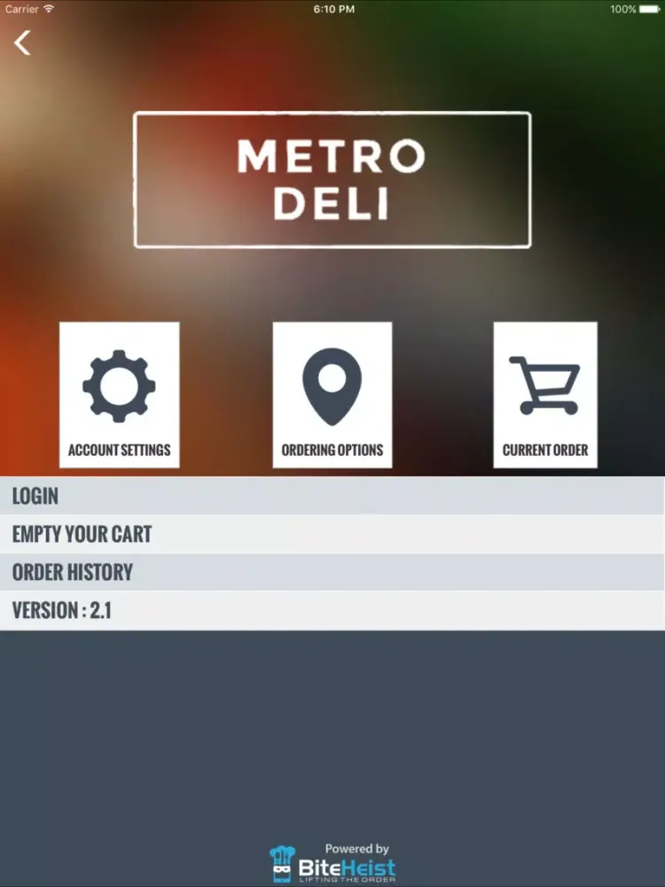 ภาพหน้าจอของ Metro Deli iPad 