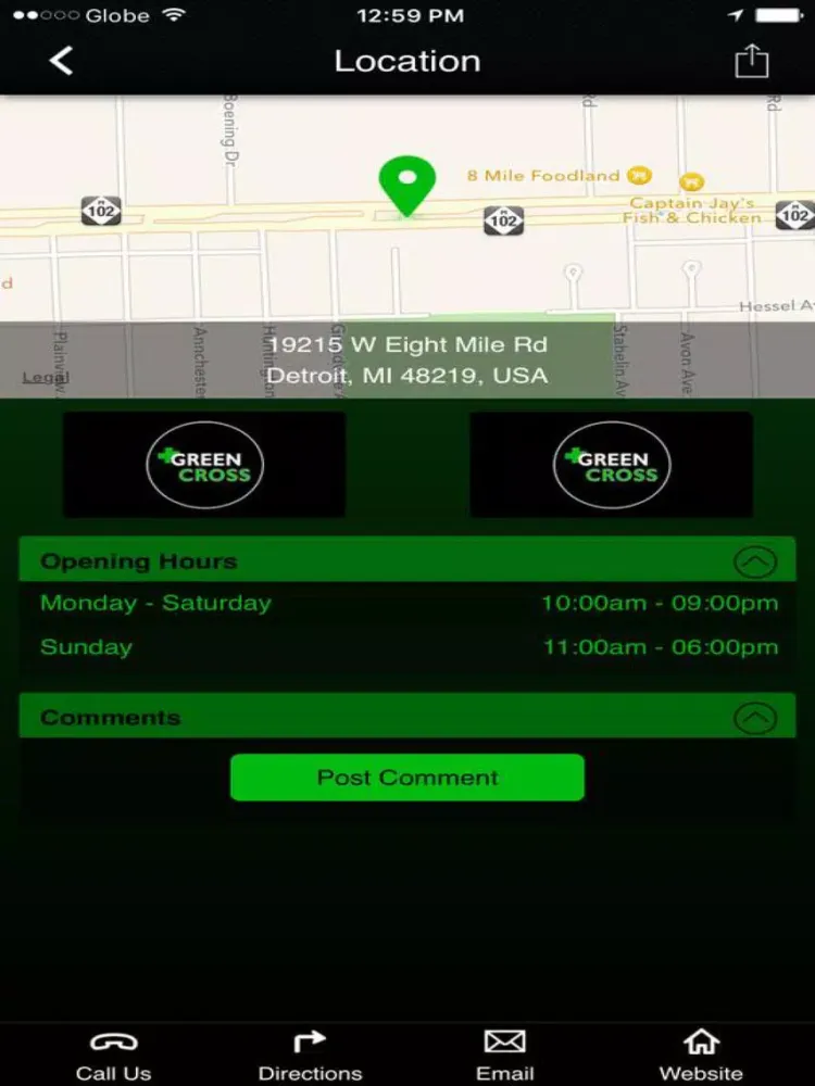 Ảnh chụp màn hình của Green Cross iPad 