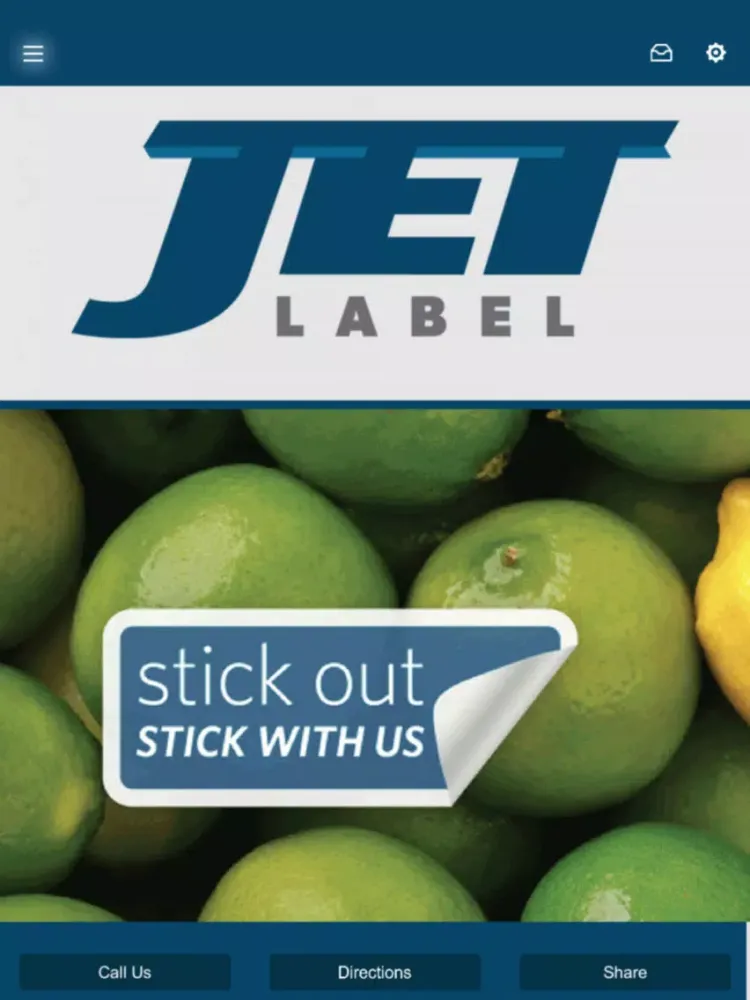Tangkapan skrin Jet Label iPad 