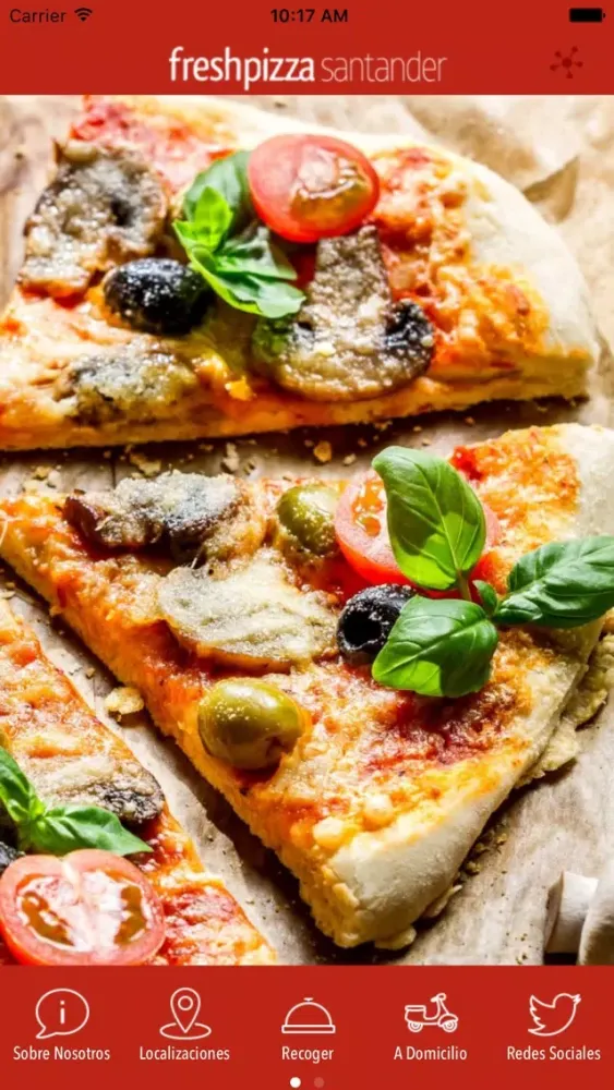Tangkapan skrin Fresh Pizza Santander
