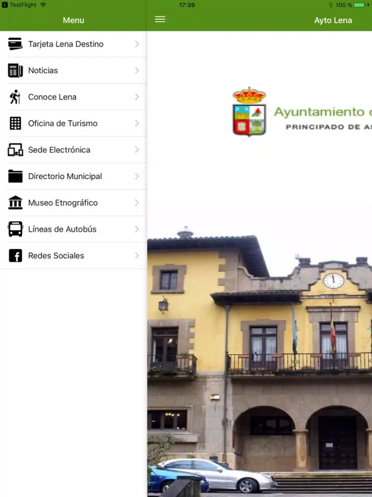 Capturas de tela do Ayuntamiento de Pola de Lena iPad 