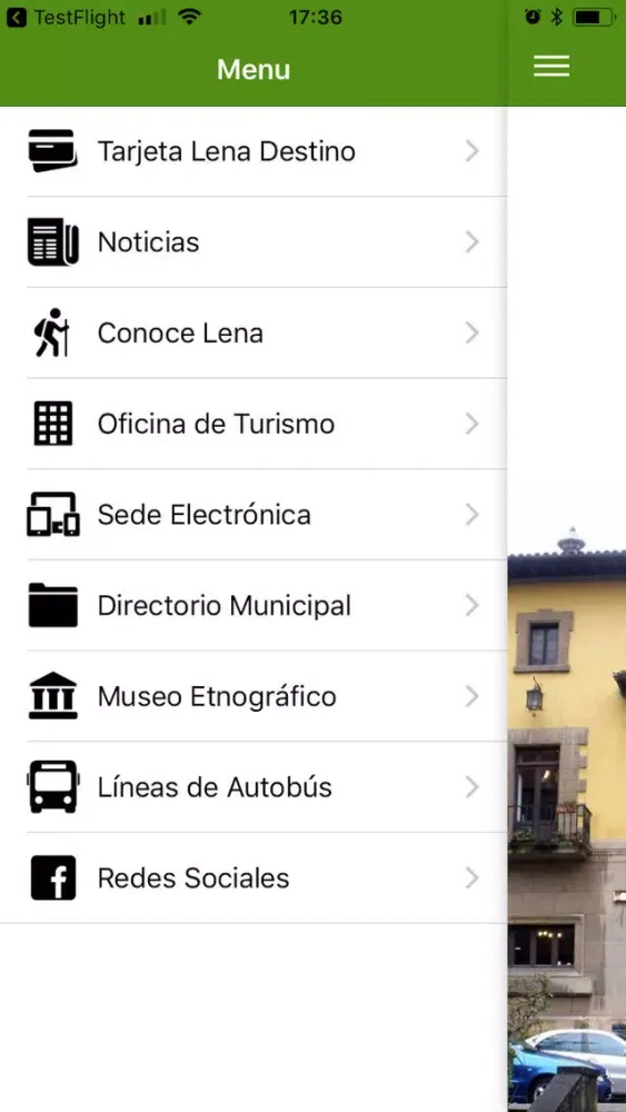 Capturas de tela do Ayuntamiento de Pola de Lena