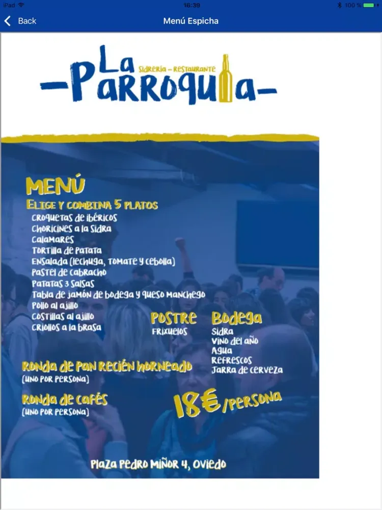 Capturas de pantalla de Sidrería La Parroquia iPad 
