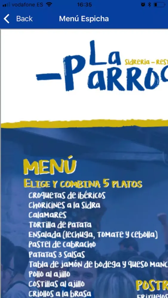 Capturas de pantalla de Sidrería La Parroquia