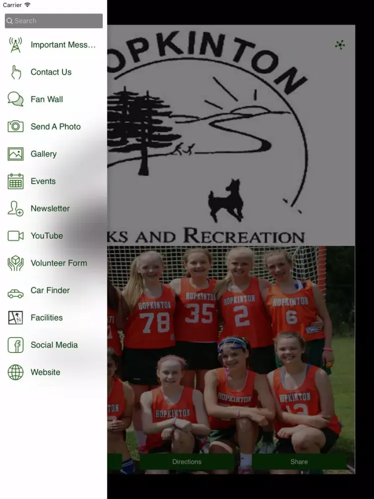 Hopkinton Parks and Rec iPad  Screenshots