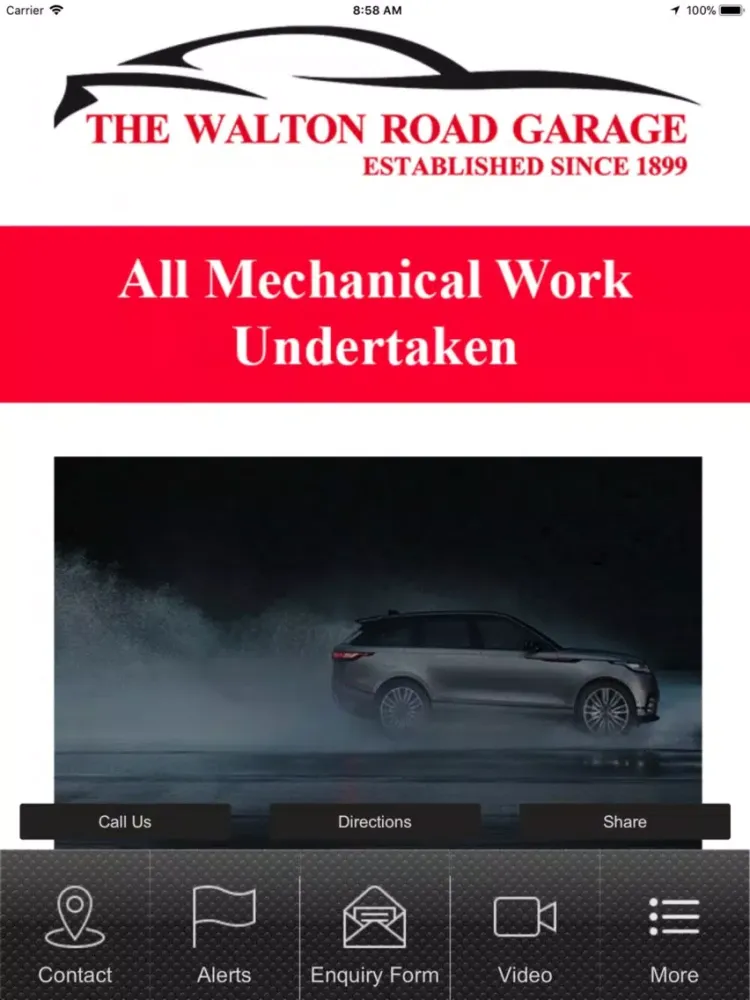 Ảnh chụp màn hình của The Walton Road Garage iPad 