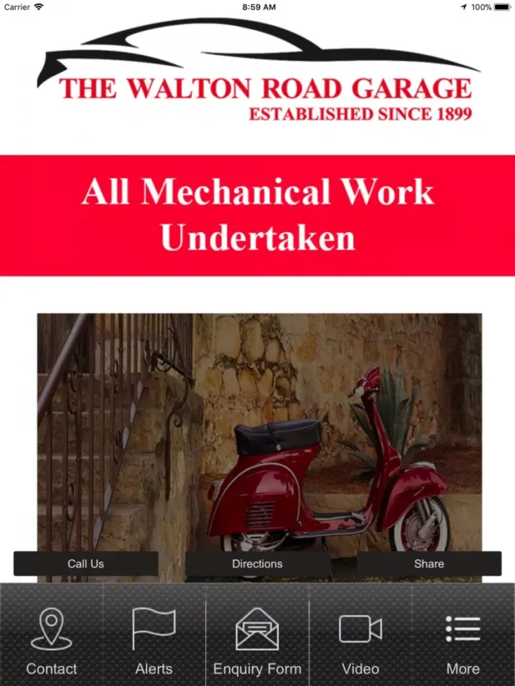 Ảnh chụp màn hình của The Walton Road Garage iPad 