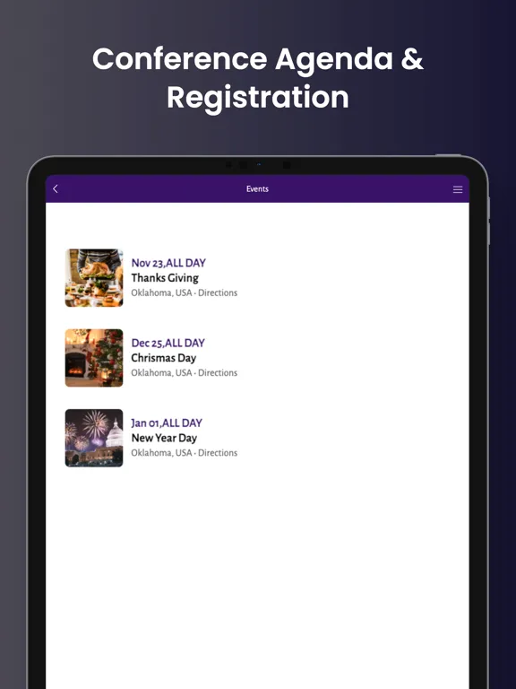 WWCCA Annual Conference. iPad  スクリーンショット