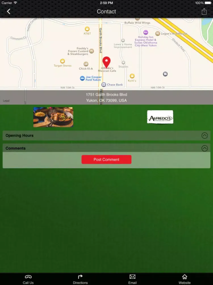 Alfredo's Mexican Cafe Yukon iPad  Screenshots